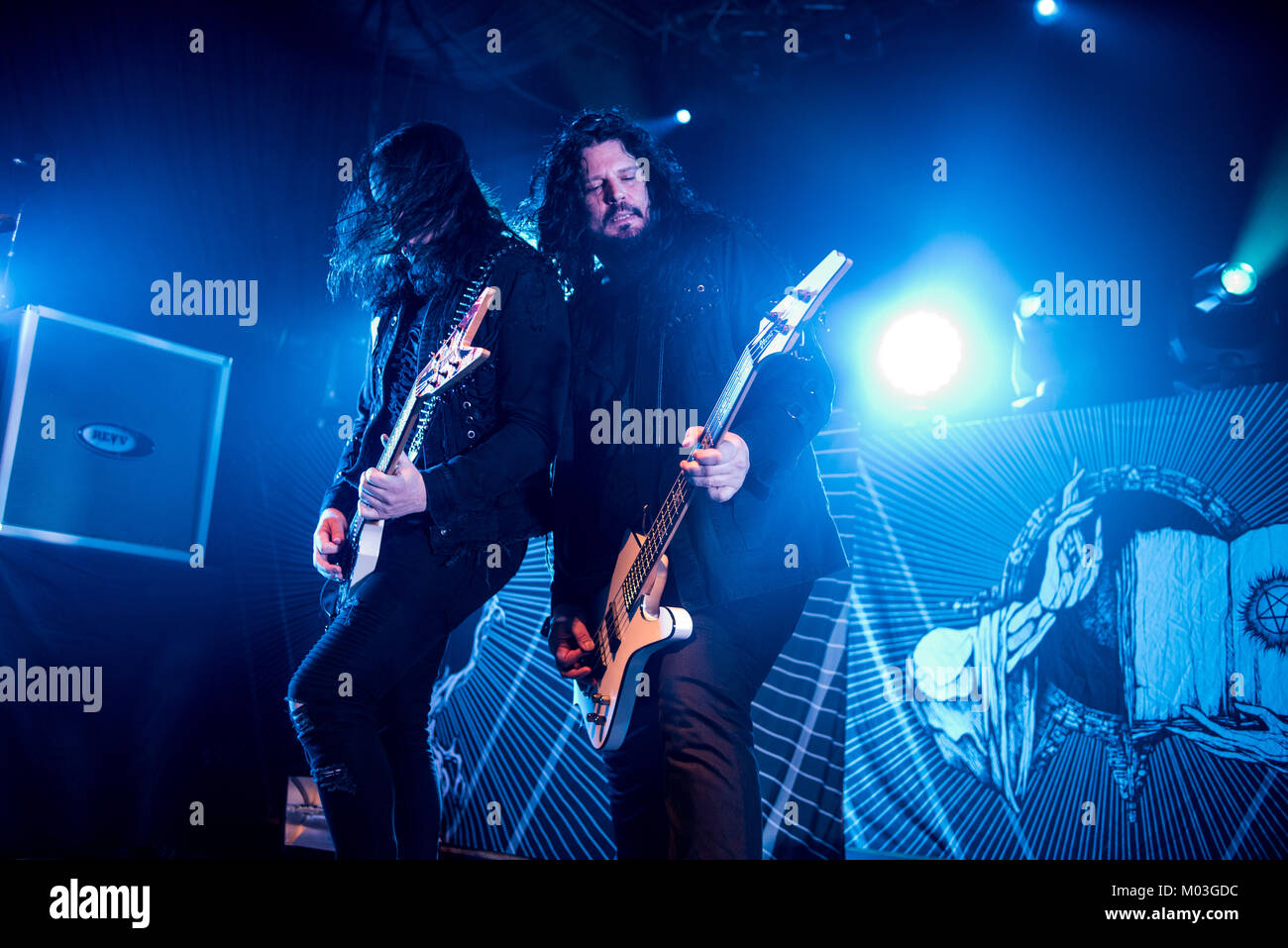 Mailand, Italien. 17 Jan, 2018. Sharlee D'Angelo führt mit Arch Enemy im Alcatraz in Mailand, Italien, 17. Januar 2018. Credit: Alberto Gandolfo/Pacific Press/Alamy leben Nachrichten Stockfoto