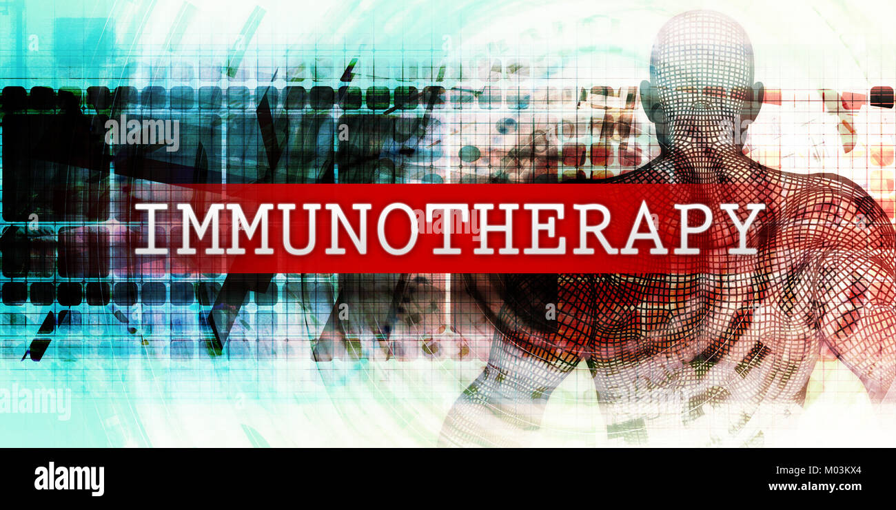 Immuntherapie Sektor mit Industrial Tech Konzept Kunst Stockfoto