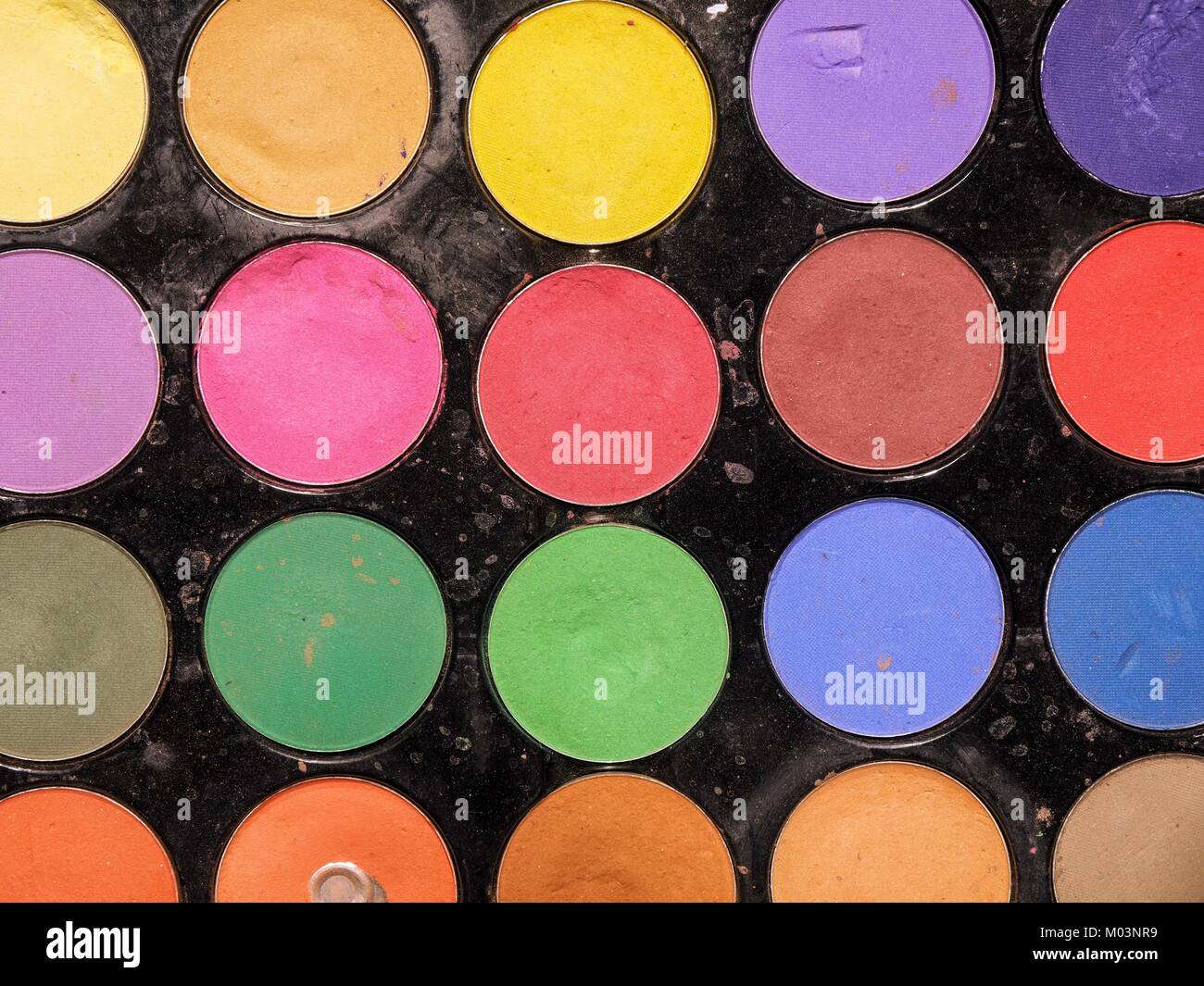 Bunte Eye Shadow Makeup verwendet Stockfoto