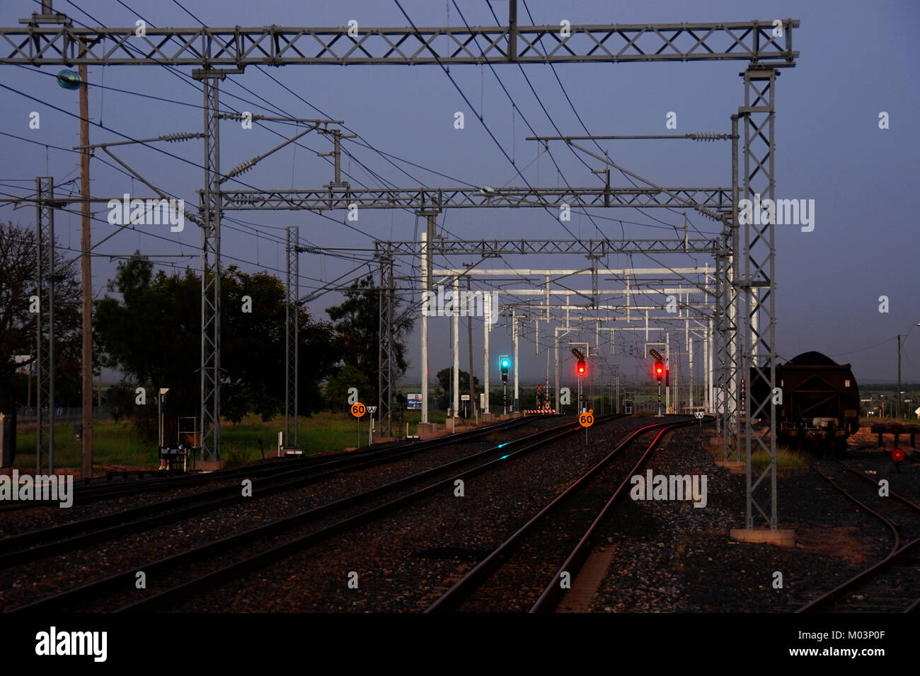 Eisenbahn für Revieren an Blackwater Queensland Australien Stockfoto