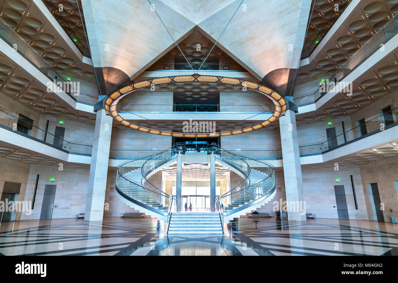 Innenraum des Museums für islamische Kunst in Doha, Katar Stockfoto