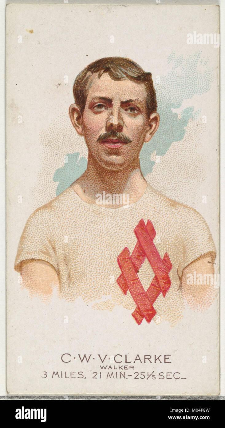 C.W.V. Clarke und Walker, Themen einer Handelskarte aus der World’s Champions Series 2 (N29), produziert von Allen & Ginter Cigarettes, die prominente Persönlichkeiten der Geschichte zeigt. Stockfoto