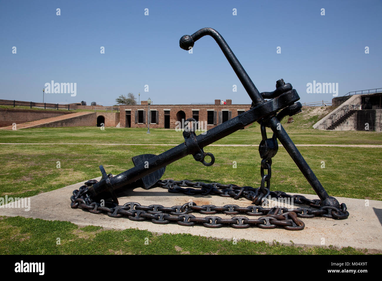 Naval Anker am Fort Gaines, AL Stockfoto