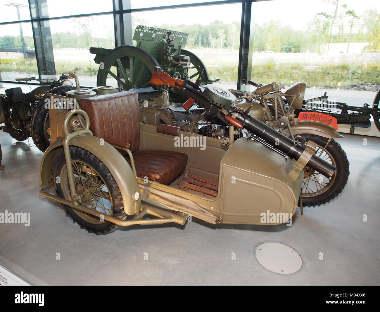 BSA G14 mit Beiwagen und Maschinengewehr Stockfoto