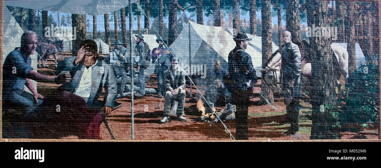 Bürgerkrieg Encampment Wandbild Stockfoto