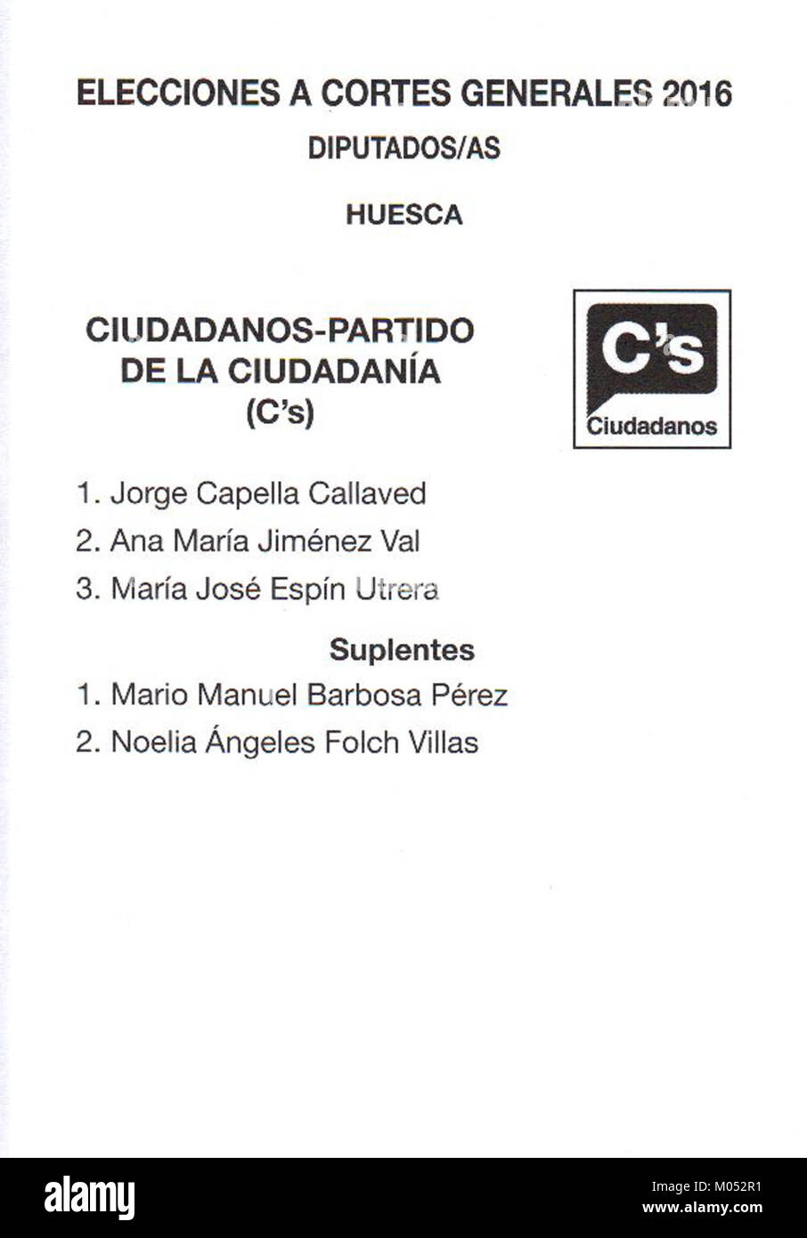 Die Candidatura de Ciudadanos bezieht sich auf eine spanische politische Partei, die für ihre zentristische und liberale Politik bekannt ist. Sie hat an verschiedenen Wahlen in der politischen Landschaft Spaniens teilgenommen. Stockfoto