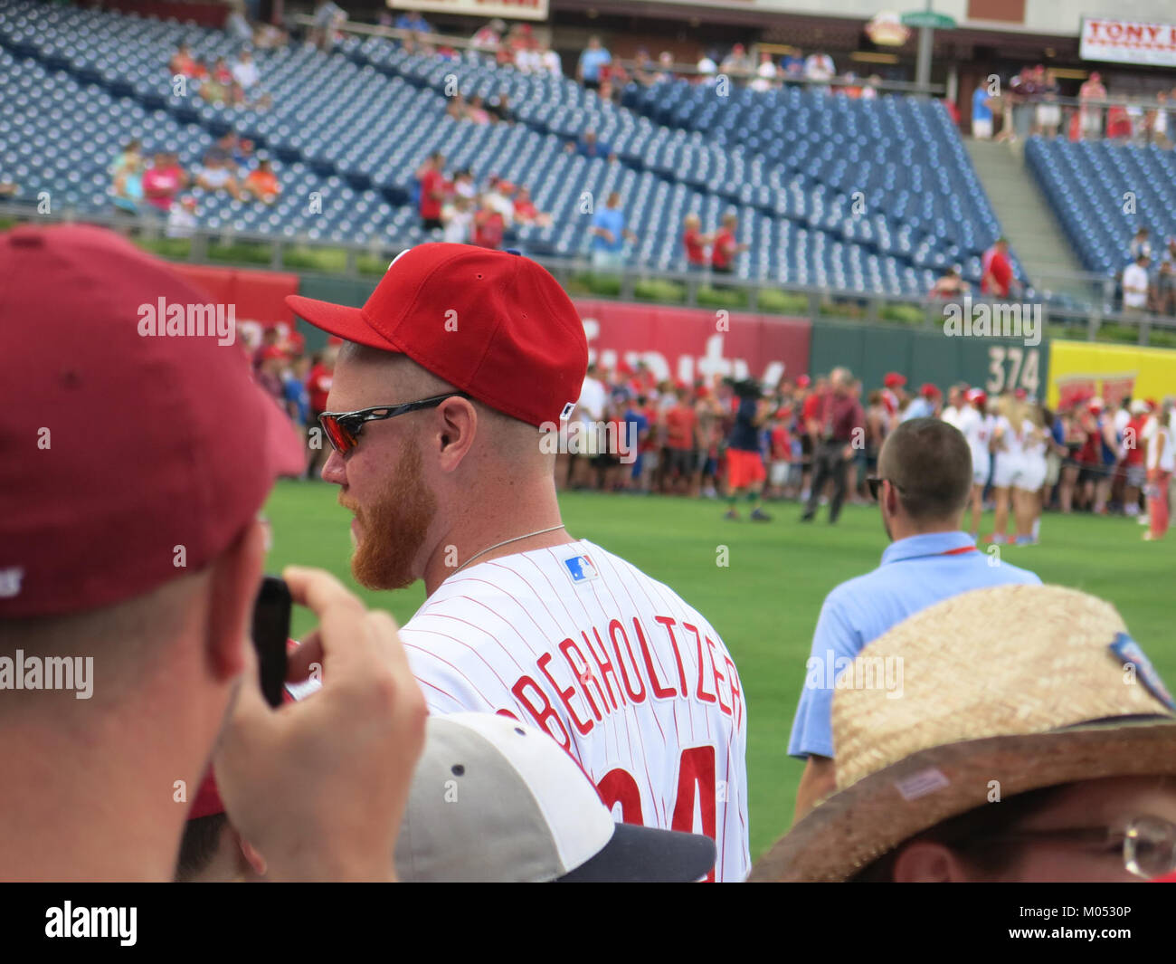 Foto von Brett Oberholtzer, einem professionellen Baseballkrug, aufgenommen am 16. Juli 2016, der einen Moment aus seiner Karriere einfängt. Stockfoto