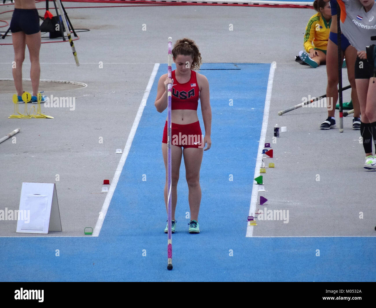 Die IAAF U20-Weltmeisterschaft 2016 in Bydgoszcz fand am 19. Juli 2016 statt. Der Wettbewerb präsentierte aufstrebende Athleten im Leichtathletik-Bereich und unterstrich damit den internationalen Umfang der Meisterschaft. Stockfoto