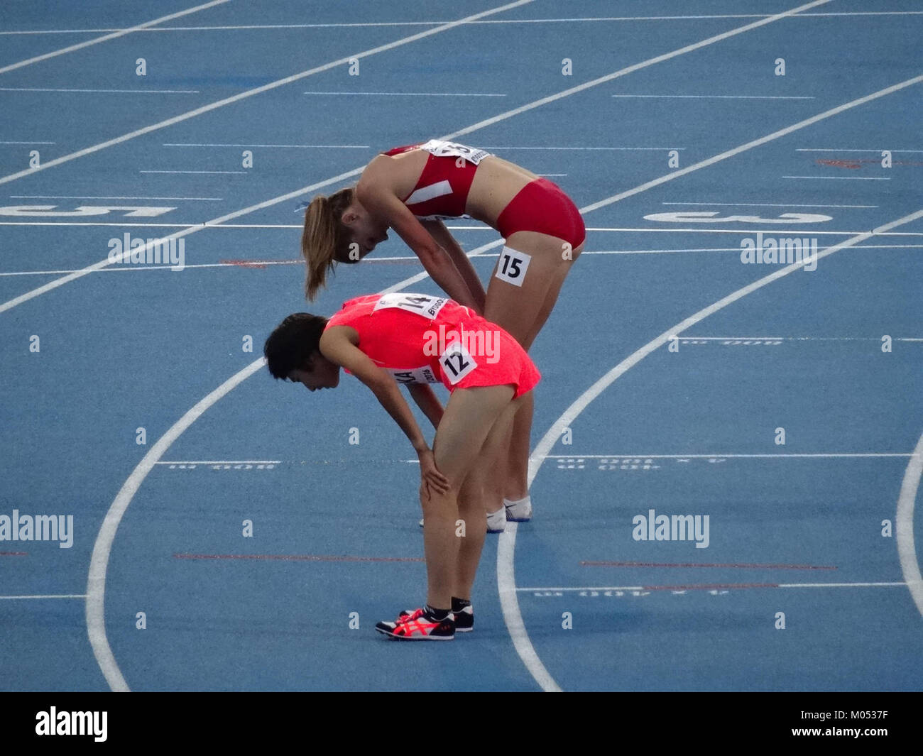 Die IAAF U20-Weltmeisterschaft 2016 in Bydgoszcz, Polen, fand am 20. Juli 2016 das 3000-m-Finale der Frauen statt. Das Rennen brachte einige der besten jungen Athleten der Welt zusammen und zeigte ihr Talent und ihre Entschlossenheit auf einer internationalen Bühne. Bydgoszcz diente als Austragungsort für die prestigeträchtige Veranstaltung. Stockfoto