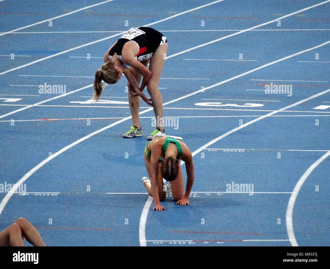 Das 3000-m-Finale der Frauen bei der IAAF U20-Weltmeisterschaft 2016 in Bydgoszcz, Polen, am 20. Juli 2016. Bei dieser Veranstaltung wurden einige der weltweit besten jungen Athleten im Leichtathletik- und Leichtathletik-Bereich vorgestellt, bei denen junge Talente im Mittelstreckenlauf vorgestellt wurden. Stockfoto