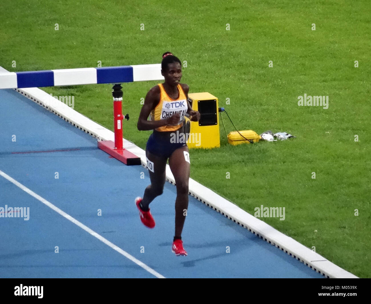 Das 3000-Meter-Turnierfinale für Frauen bei der IAAF U20-Weltmeisterschaft 2016 in Bydgoszcz, Polen, fand am 22. Juli 2016 statt. Bei der Veranstaltung wurden junge sportliche Talente in einem hart umkämpften Rennen vorgestellt. Stockfoto