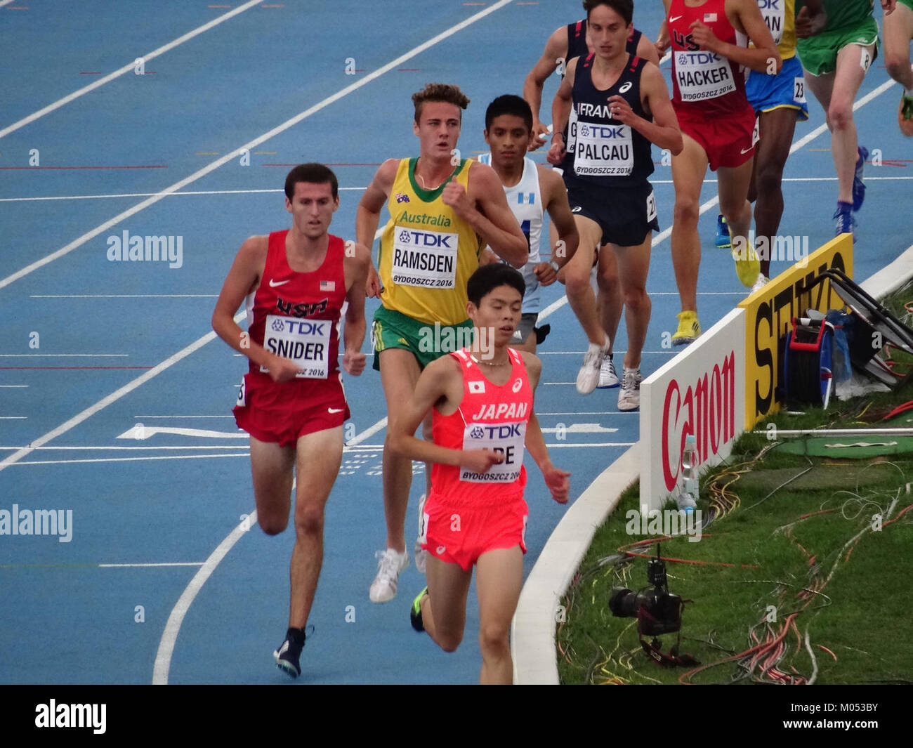 Bydgoszcz 2016 IAAF World U 20 Meisterschaften, 5000 m Männer final 6 23-07-2016 Stockfoto