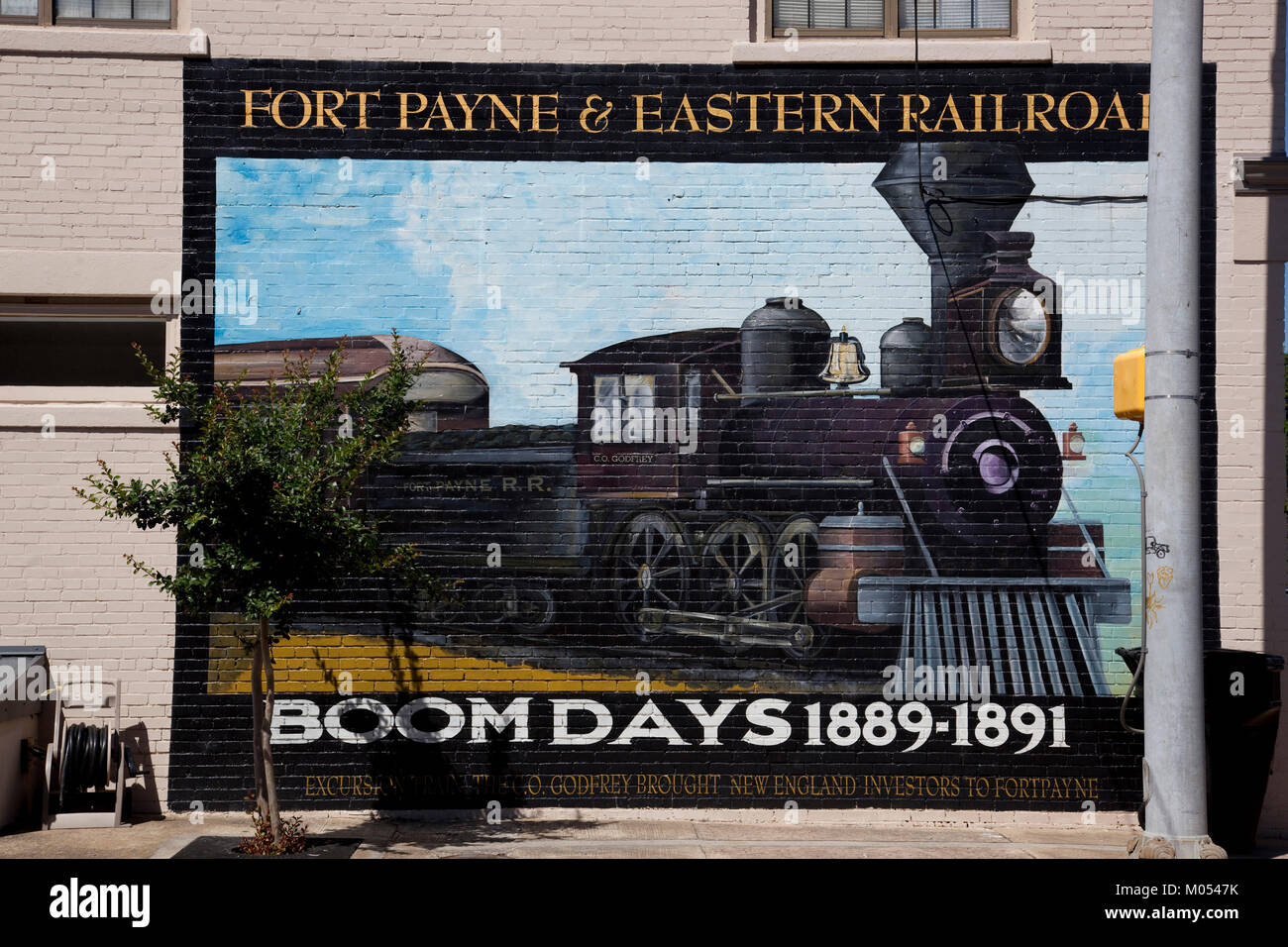Eisenbahn Wandbild Stockfoto