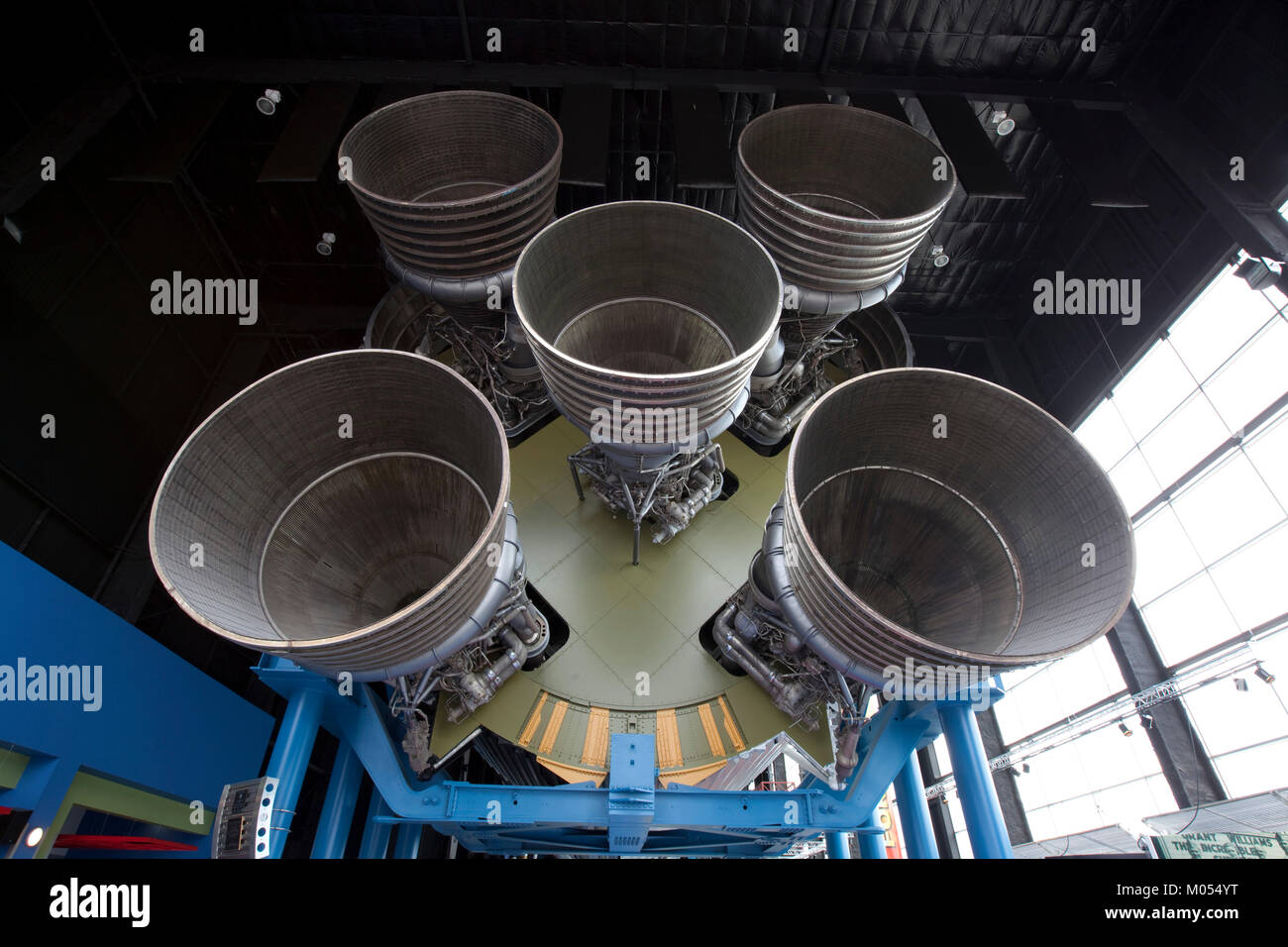Raketen, die auf dem Space Museum Stockfoto