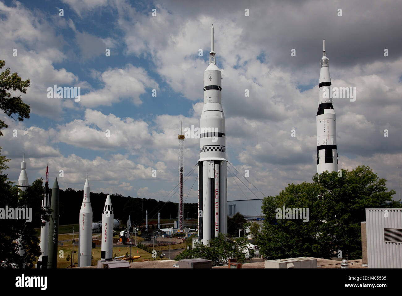 US-Raketen auf Space Museum Stockfoto