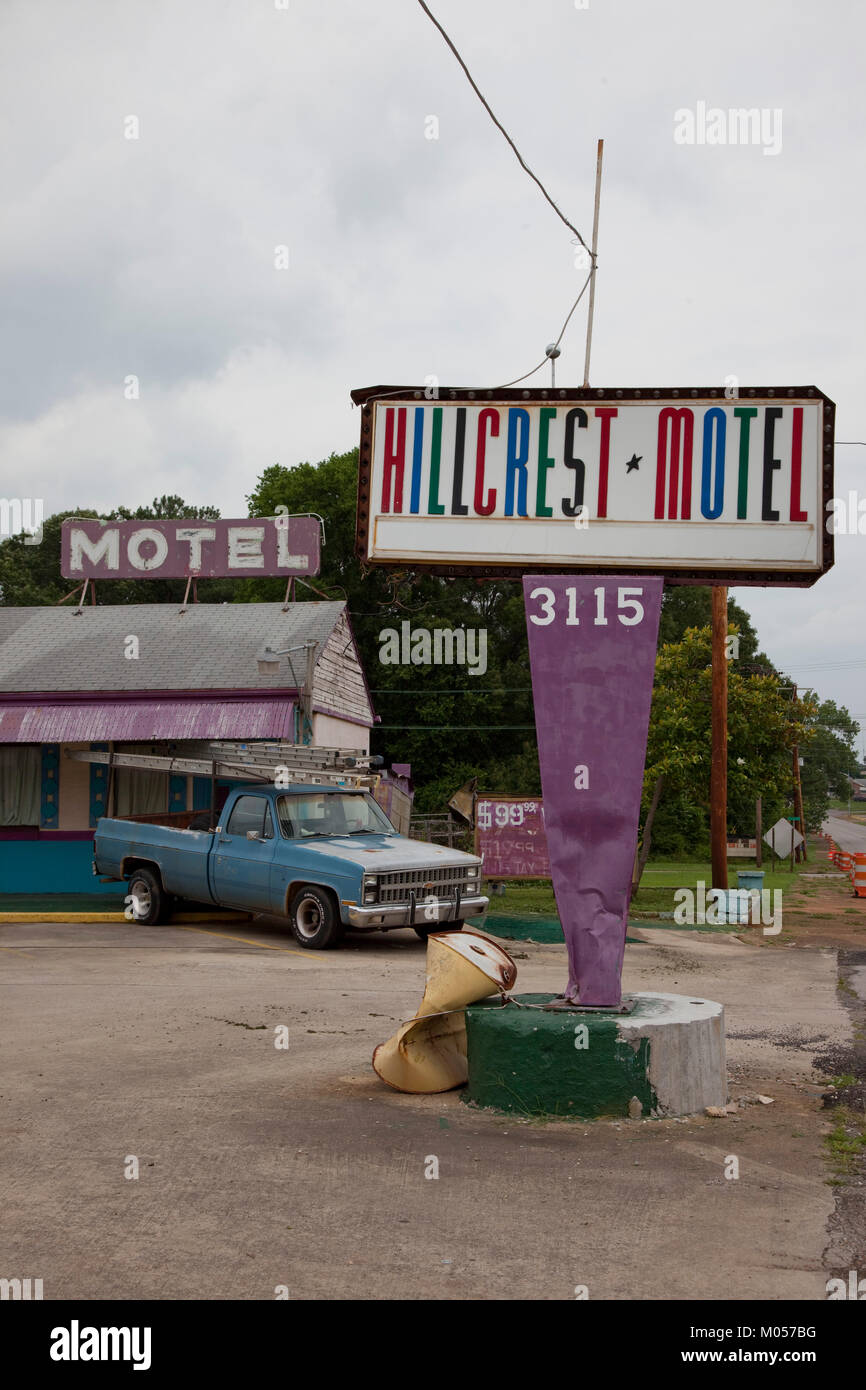 Bunte Hillcrest Motel Stockfoto