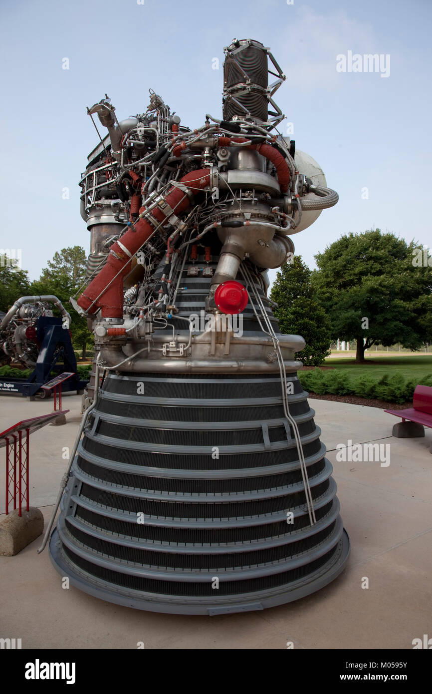 US Space Museum Rocket Motor Stockfoto