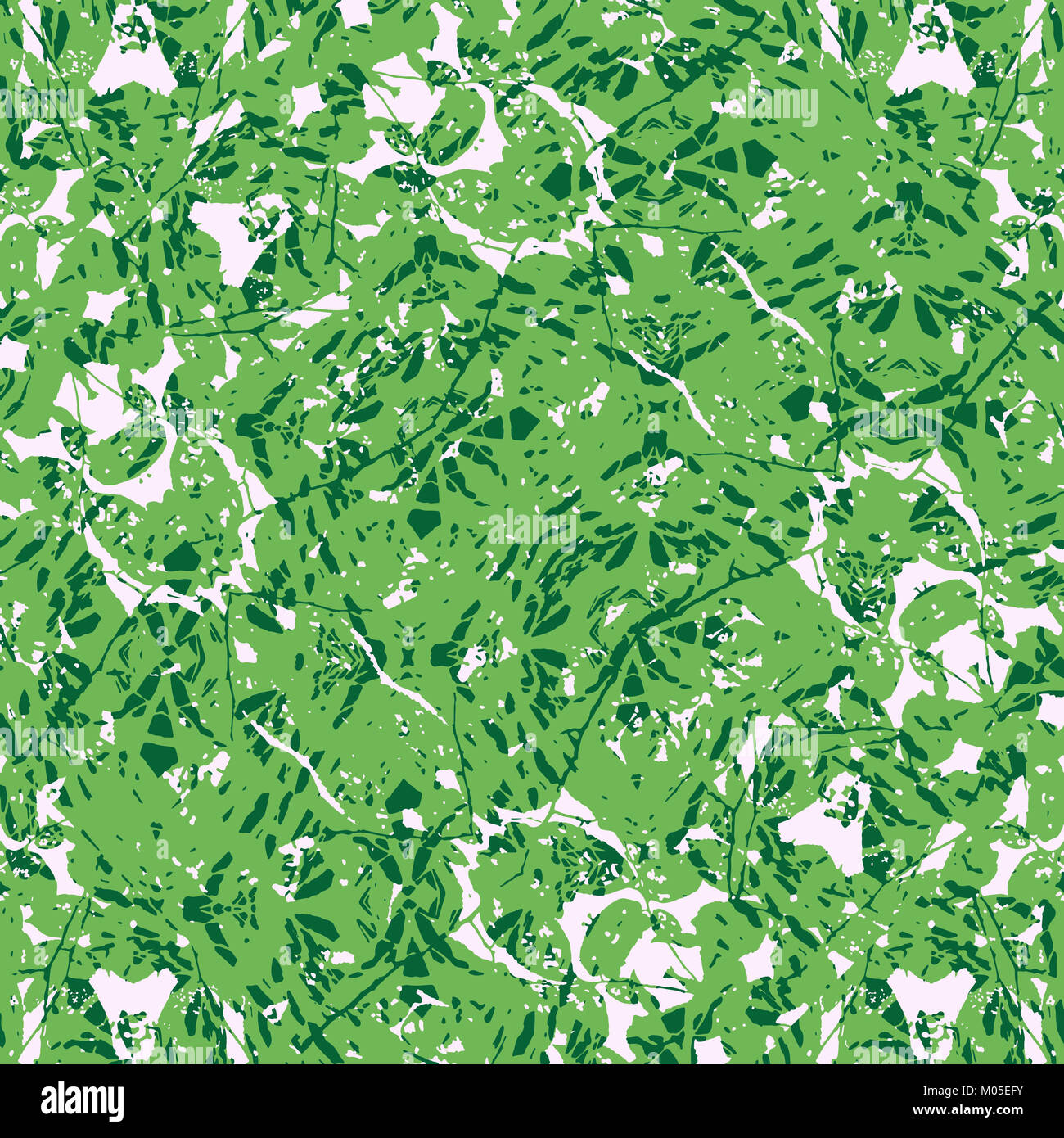 Digitale Collage Technik camouflage style Motiv Muster in Grün und Weiß  gehalten Stockfotografie - Alamy