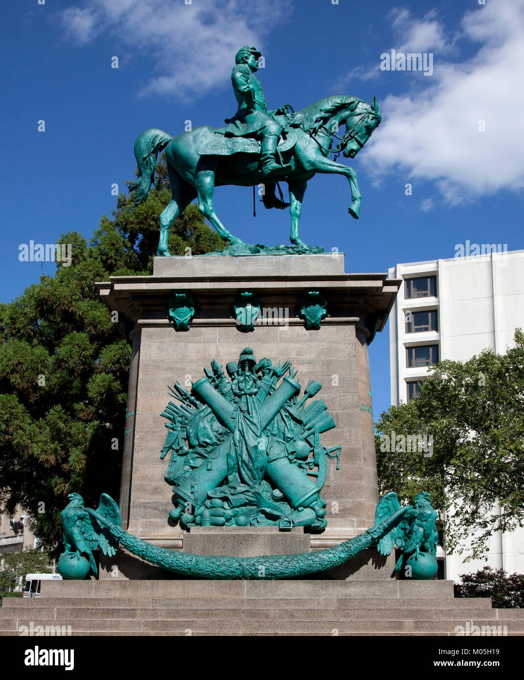 Skulptur von General George B. McClellan Stockfoto
