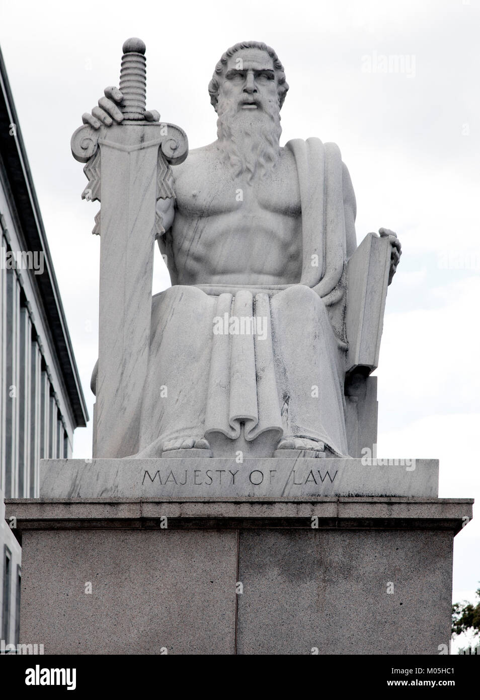 Majestät des Gesetzes Statue Stockfoto