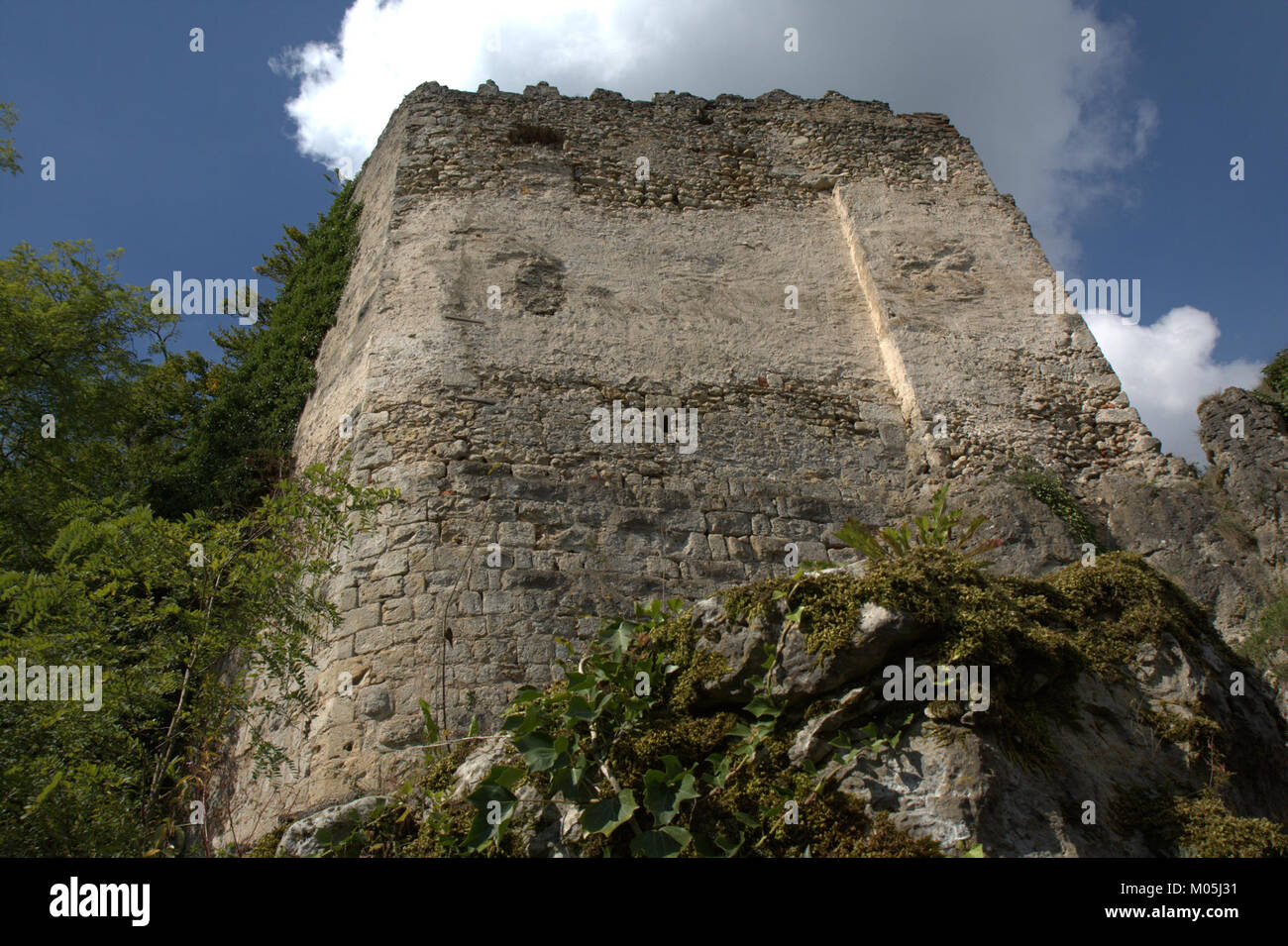 Die Burgruine Tachenstein ist eine Burgruine in Österreich. Die Stätte bietet einen Einblick in die mittelalterliche Architektur und Geschichte und bietet einen Einblick in die historische militärische Bedeutung und das kulturelle Erbe der regionâ. Stockfoto