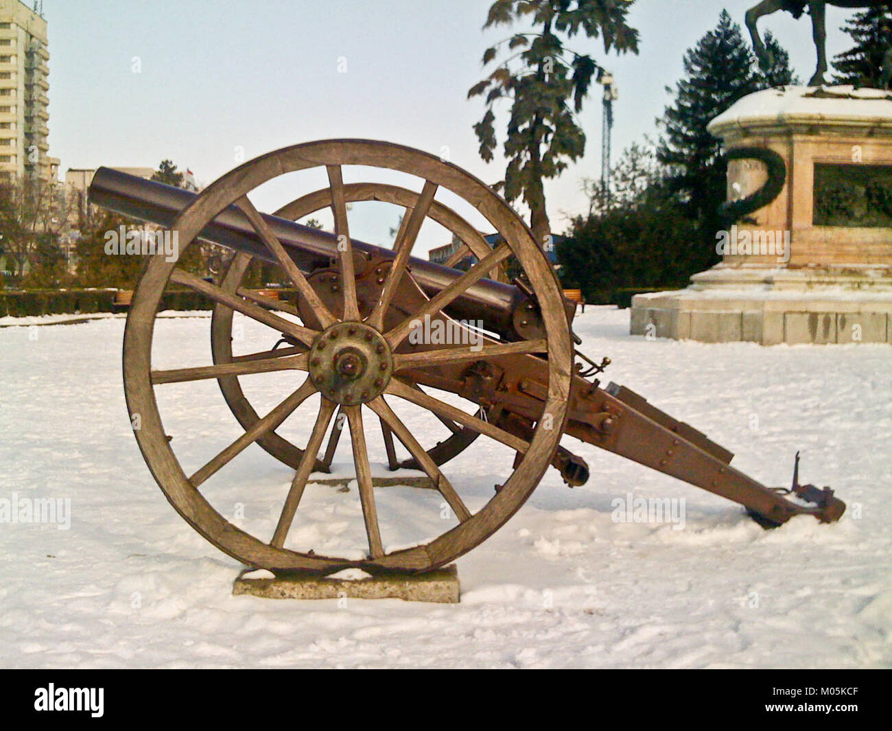 Messing Kanone in Iasi, Rumänien Stockfoto