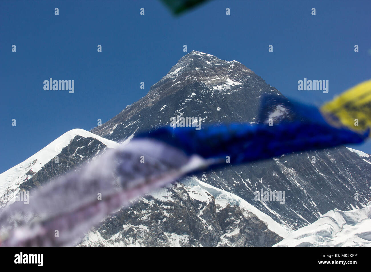 Mount Everest von Kalapathar in der Everest Region gesehen. Stockfoto