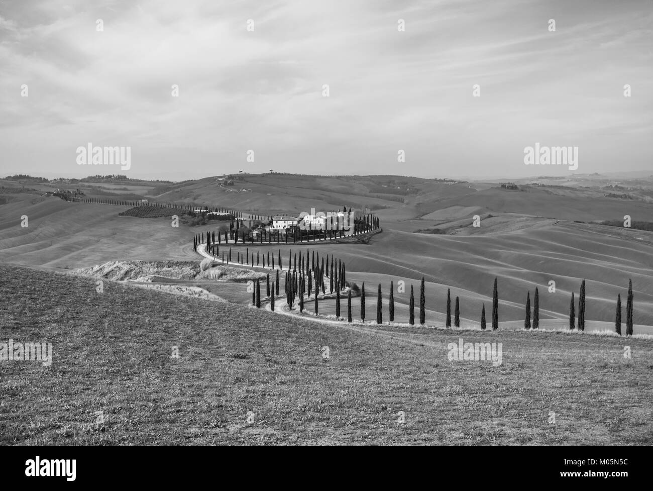 Crete Senesi, Italien - eine wunderschöne Gegend der Region Toskana, südlich von Siena bekannt für die wunderschöne Landschaft Stockfoto
