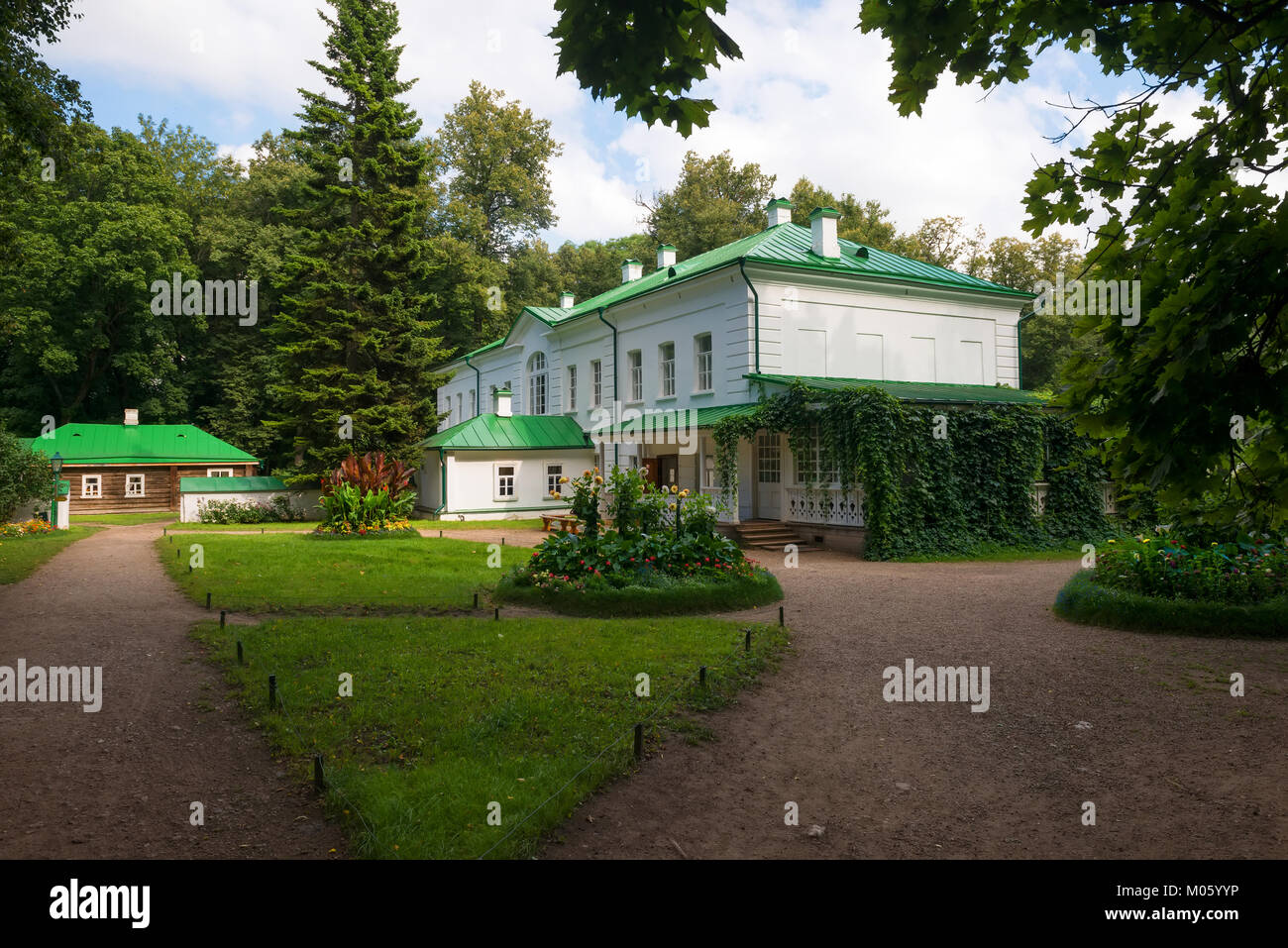 Haus von Leo Tolstoi in das Anwesen des Grafen Leo Tolstoi in Jasnaja Poljana im September 2017. Stockfoto
