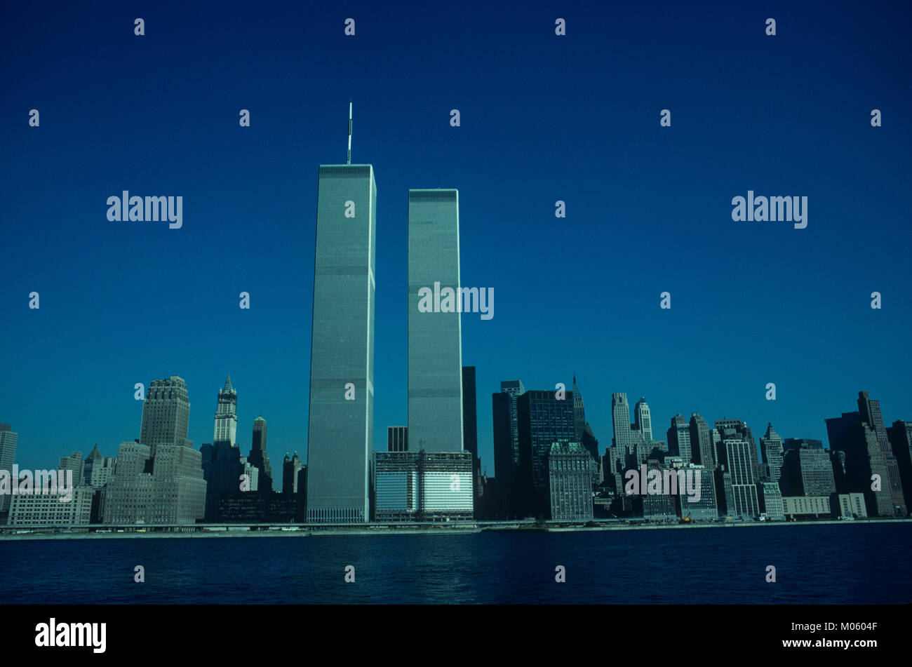 Twin Towers, World Trade Center, New York, vor dem 11. September 2001 Stockfoto