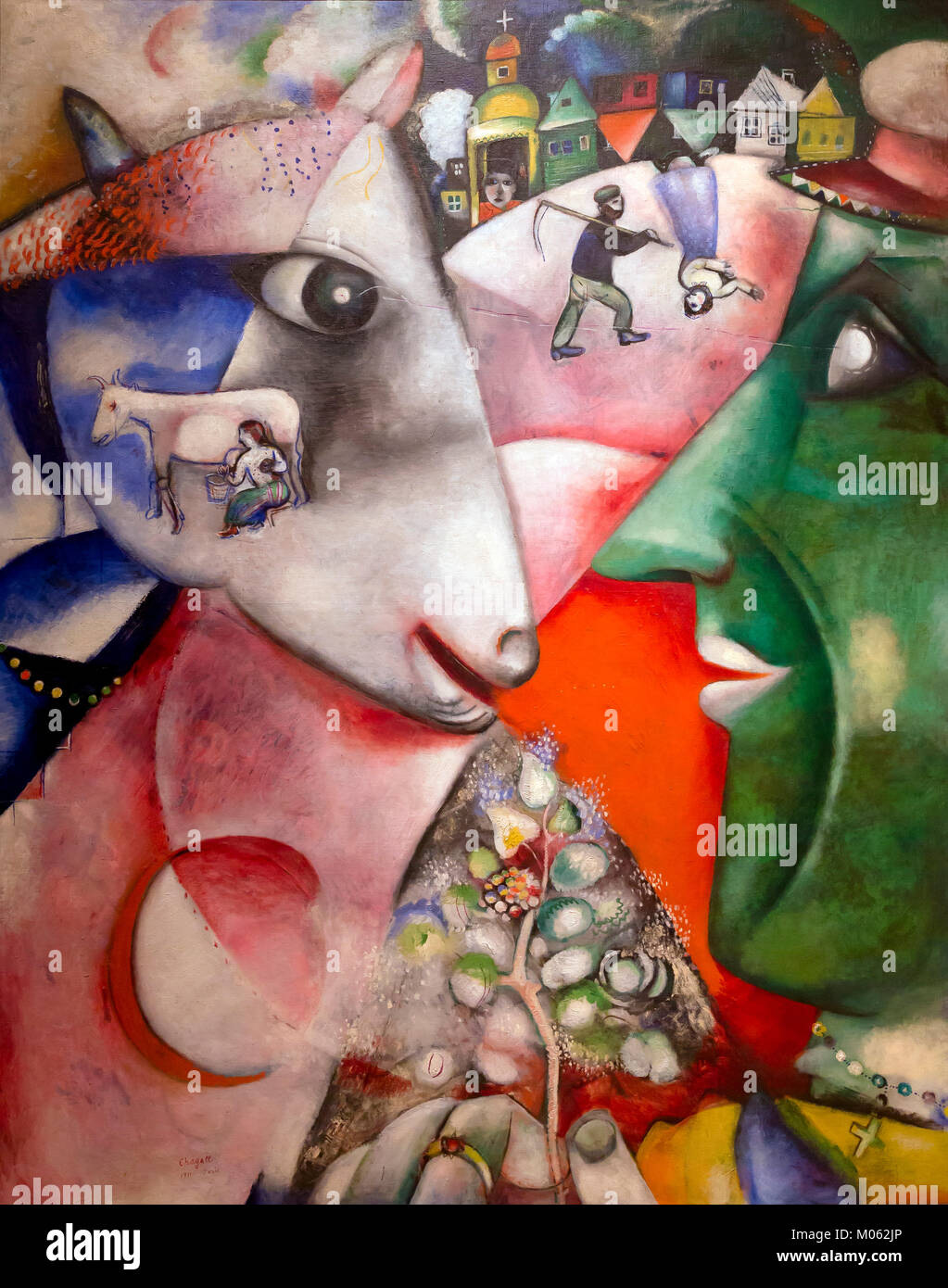 Ich Und Das Dorf Marc Chagall 1911 Stockfotografie Alamy