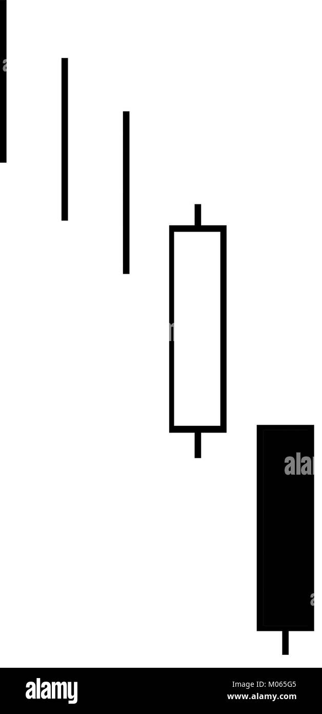 Das Kerzenmuster, bekannt als bärische Trennlinien, weist auf einen potenziellen Rückgang des Preises eines Vermögenswertes hin. Sie besteht aus zwei Kerzenleuchtern, wobei der erste bullisch und der zweite bärisch ist, was auf eine potenzielle Marktumkehr hindeutet. Dieses Muster wird in der technischen Analyse zur Prognose von Preisbewegungen und Trends verwendet. Stockfoto Das Kerzenmuster, bekannt als bärische Trennlinien, weist auf einen potenziellen Rückgang des Preises eines Vermögenswertes hin. Sie besteht aus zwei Kerzenleuchtern, wobei der erste bullisch und der zweite bärisch ist, was auf eine potenzielle Marktumkehr hindeutet. Dieses Muster wird in der technischen Analyse zur Prognose von Preisbewegungen und Trends verwendet. Stockfoto
