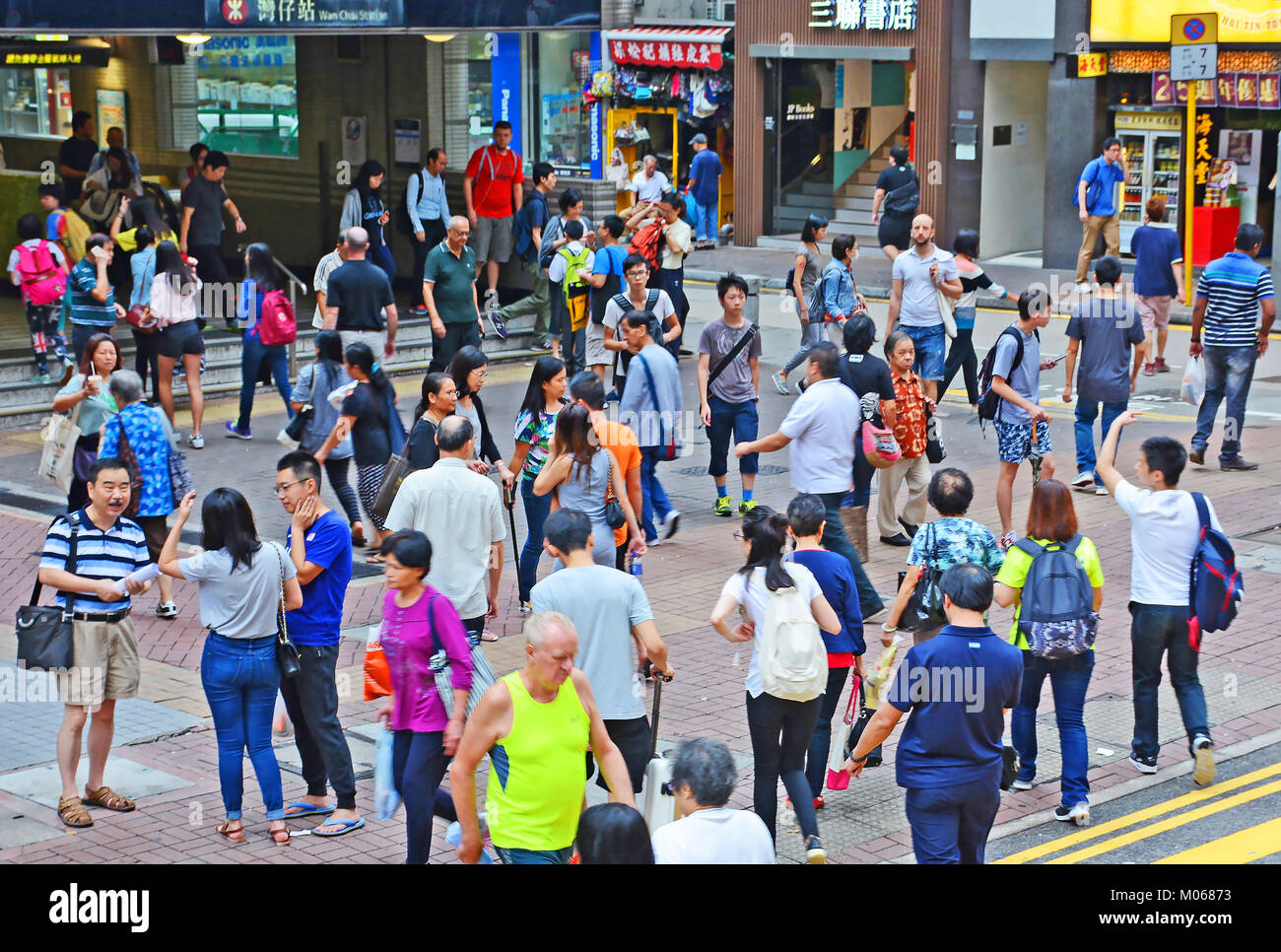Street Scene die Insel Hongkong, China Stockfoto