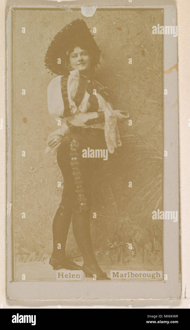 Miss Helen Marlborough, von den Schauspielerinnen Serie (N 245) von Kinney Brüder ausgestellt Süße Caporal Zigaretten MET DP 859049 zu fördern. Stockfoto