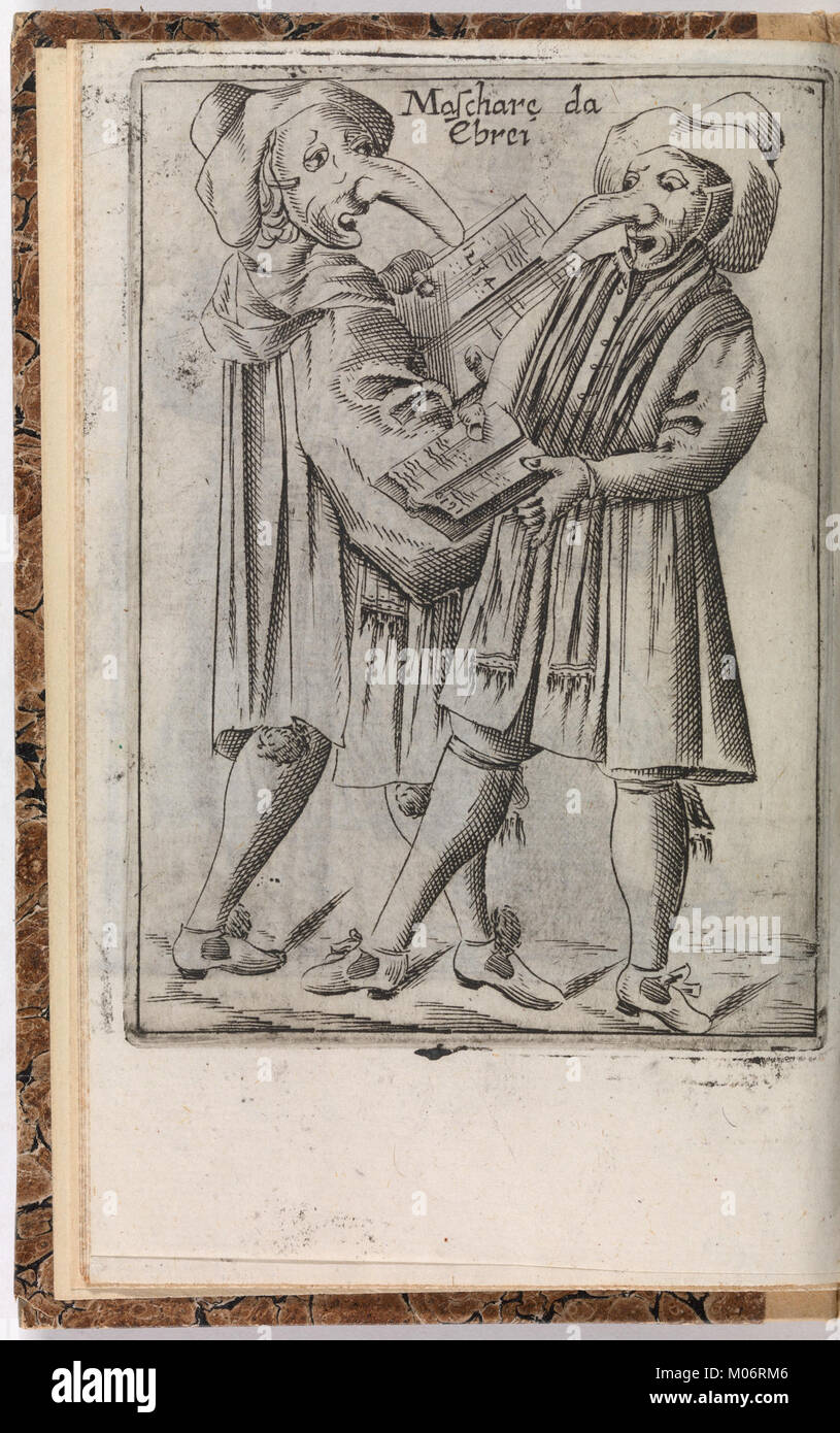 Das Kunstwerk zeigt den italienischen maskierten Karneval mit Figuren, Charakteren, Kostümen und festlichen Theaterfeiern. Stockfoto