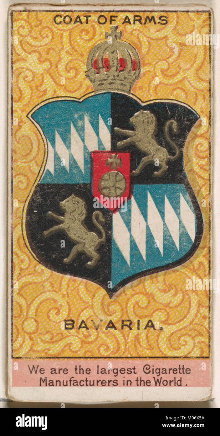 Regent Luitpold von Bayern, der vom Herrscher, Flaggen und Wappen Serie (N 126-2) herausgegeben von W. Herzog, Söhne & Co.MET DPB 873817 Stockfoto