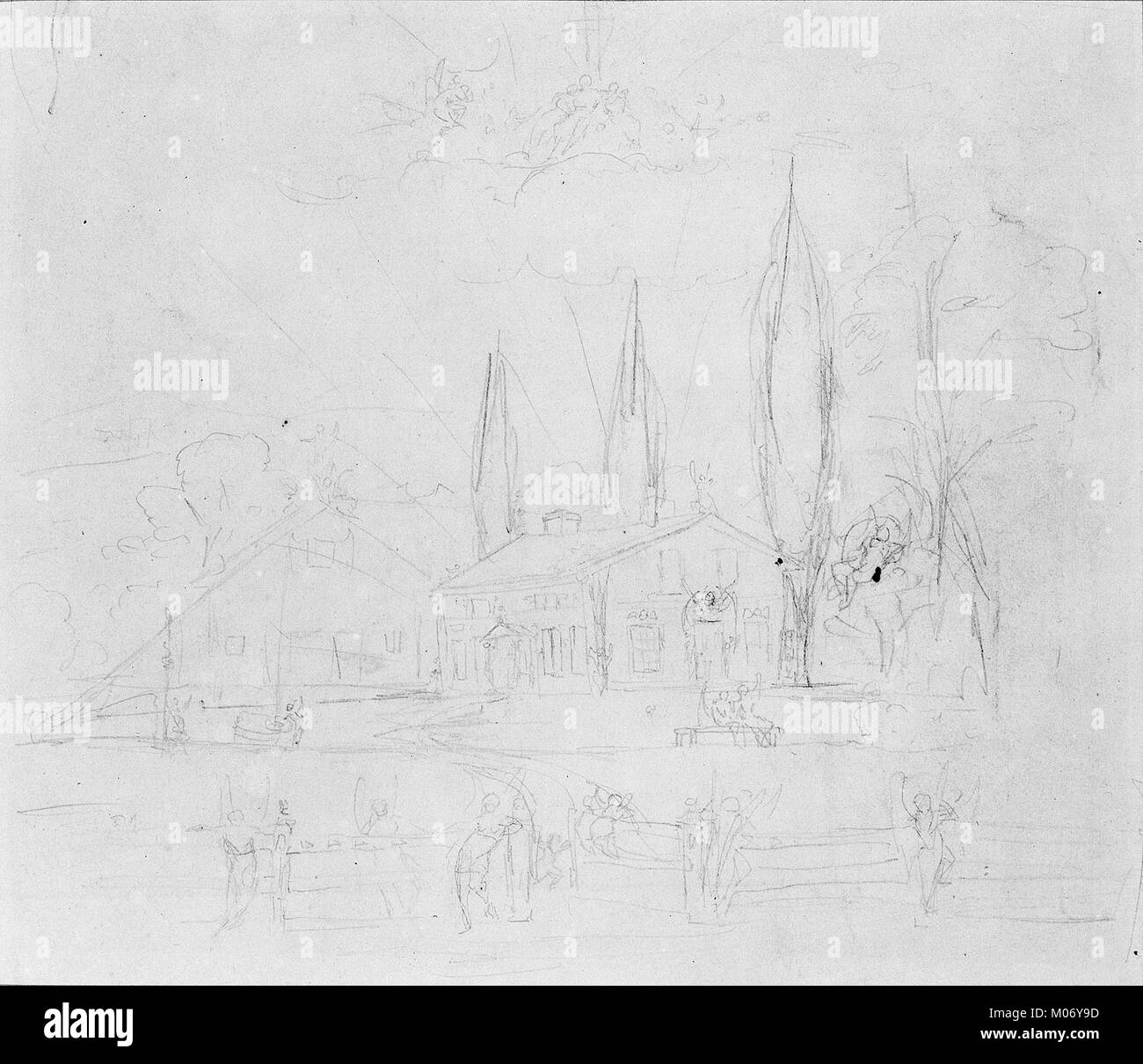 „Home Sweet Home“ aus der MET-Kollektion zeigt das häusliche Leben und betont Komfort, Familie und traditionelle Wohnkultur in einer idealisierten, nostalgischen Darstellung. Stockfoto