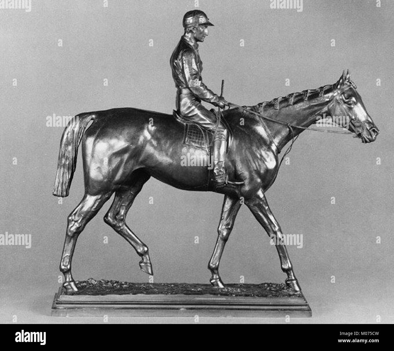 Jockey auf dem Pferd MET 184645 Stockfoto