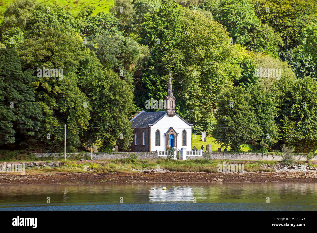 Colintraive Kirche im Colintraive Kyles von Bute Argyll & Bute Schottland Großbritannien Stockfoto