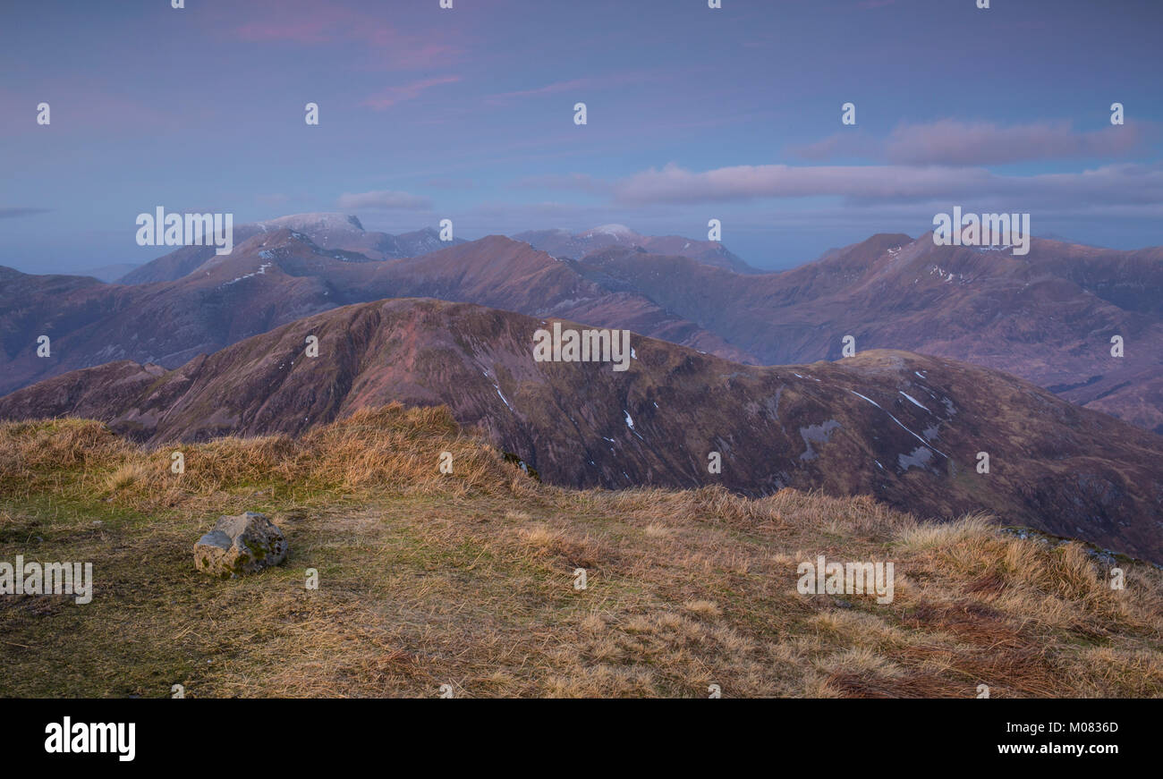 Aonach Eagach Ridge. Glencoe. Schottland Stockfoto