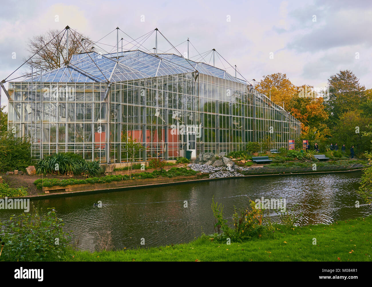 Hortus Botanicus botanischer Garten, Plantage, Amsterdam, Niederlande. Im Jahre 1638 gegründet als aherb Garten für Ärzte und Apotheker zu dienen. Stockfoto