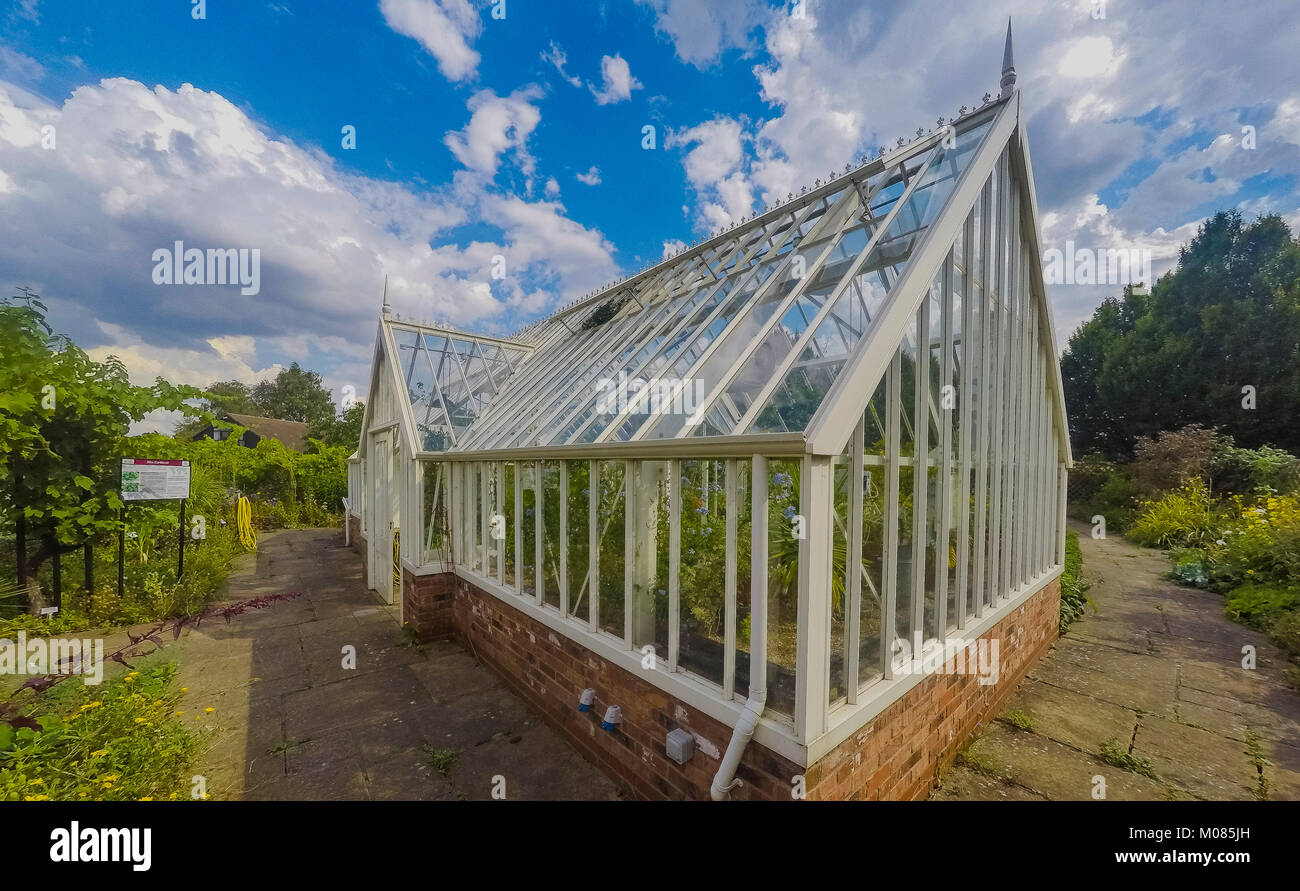 Gewächshaus Ryton organischen Gärten nr. Coventry midlands England Stockfoto