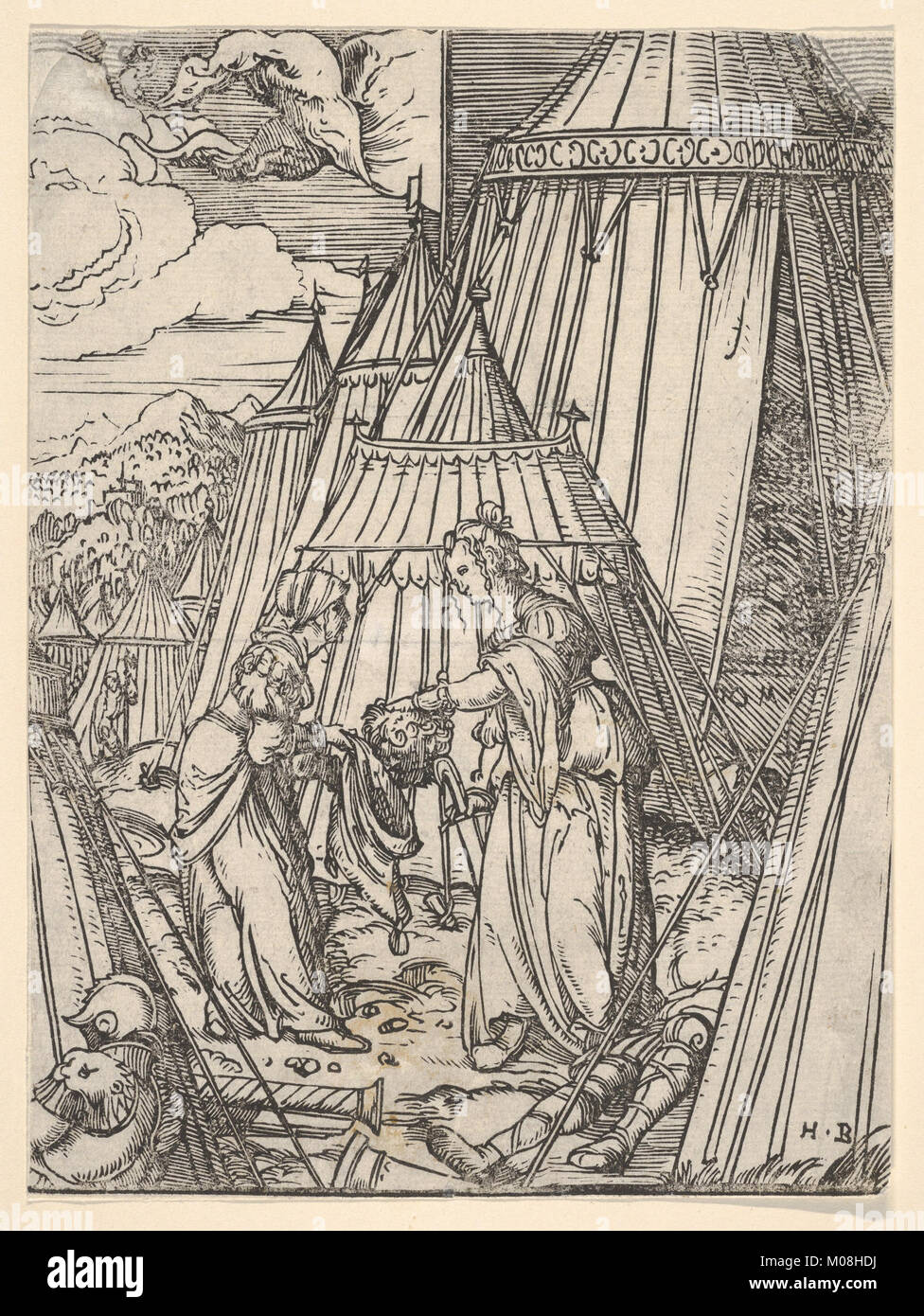 Judith und ihre Zofe, den Kopf des Holofernes in eine Tüte MET DP 833993 Stockfoto