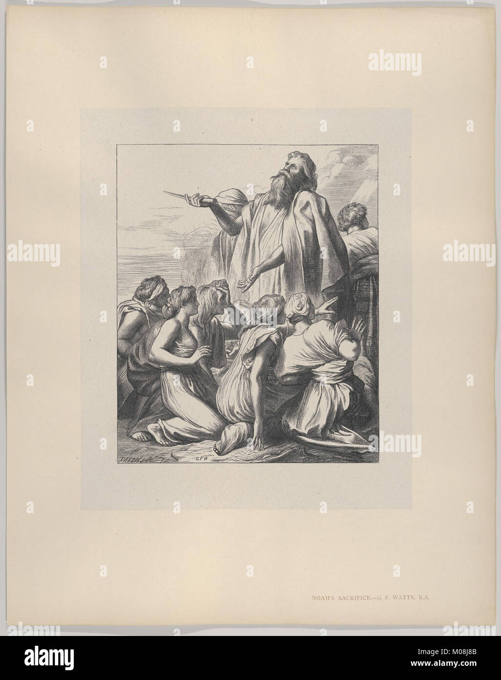 Noahs Opfer (Dalziels "Bibel Galerie) MET DP 835861 Stockfoto