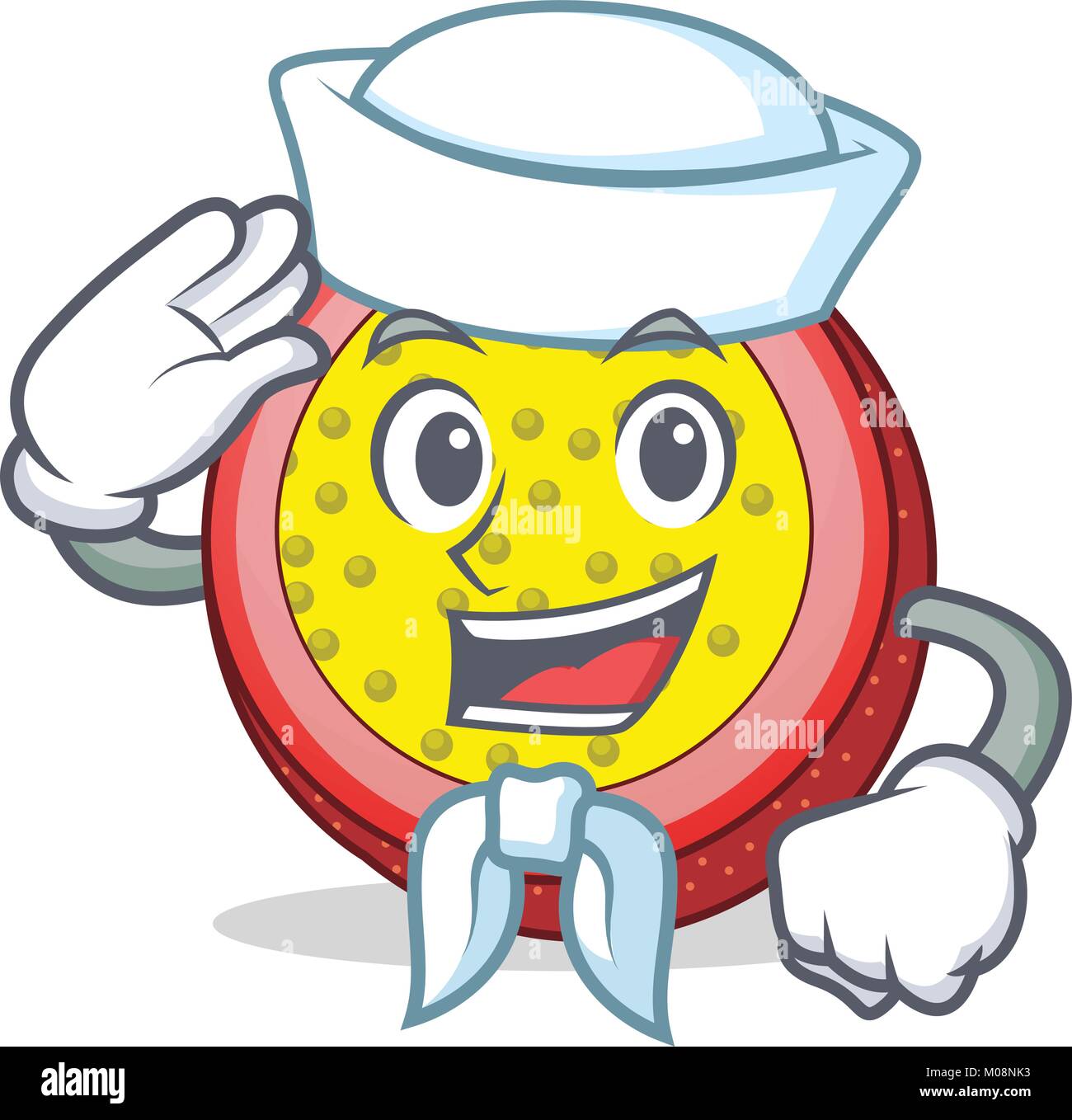 Sailor Passionsfrucht Charakter Cartoon Stock Vektor