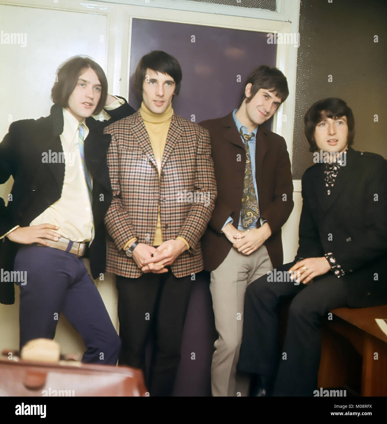 Die KINKS UK pop Gruppe in 1967. Von links: Ray Davies, Mick Avory, Ray Davies, Peter Quaife. Foto: Tony Gale Stockfoto