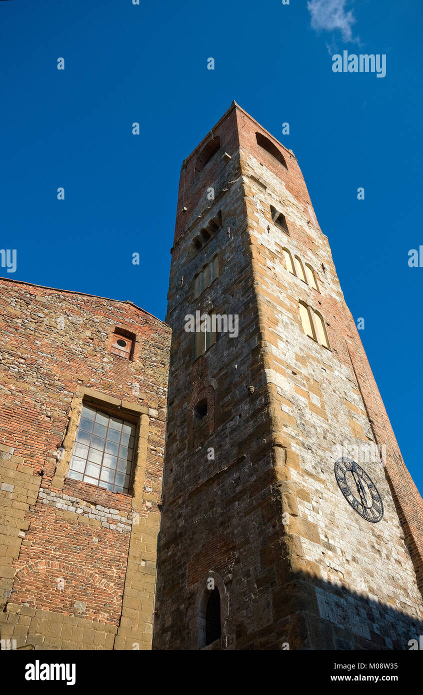 San Gervasio und San Protasio Kathedrale mit dem Stadtturm, Città della Pieve, Umbrien, Italien Stockfoto