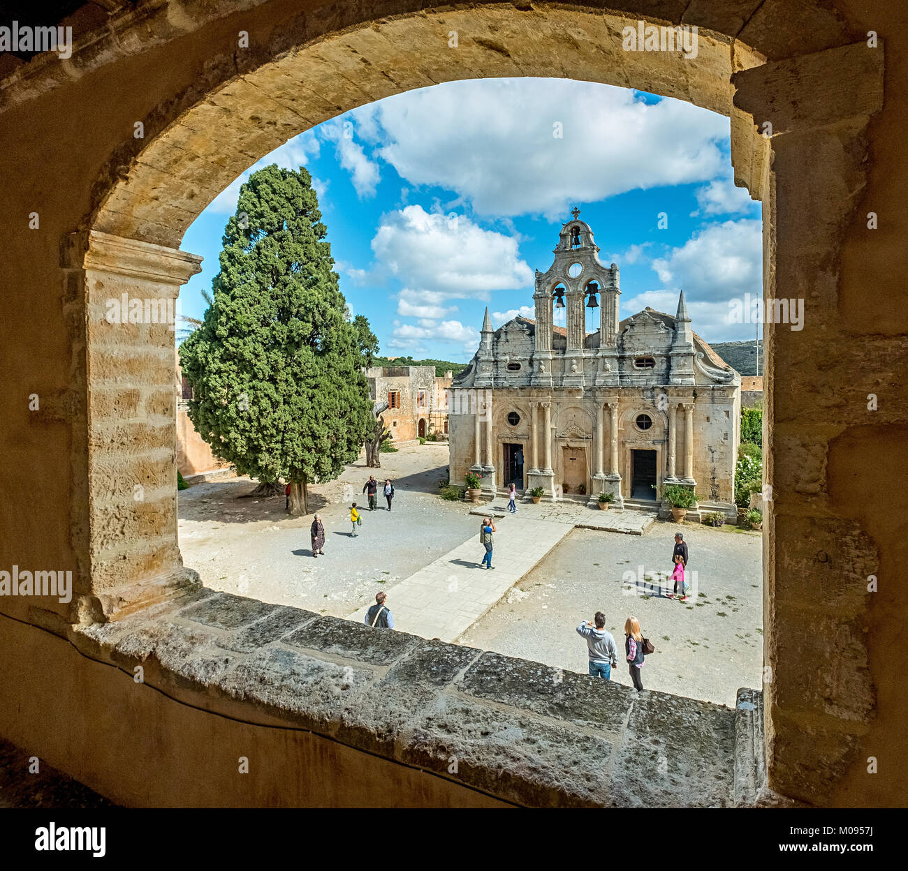 Moni Kloster Arkadi, Griechisch-orthodoxe Kirche, National Monument von Kreta im Kampf für Unabhängigkeit, Moni Kloster Arkadi, Kreta, Griechenland, Europa, Stockfoto