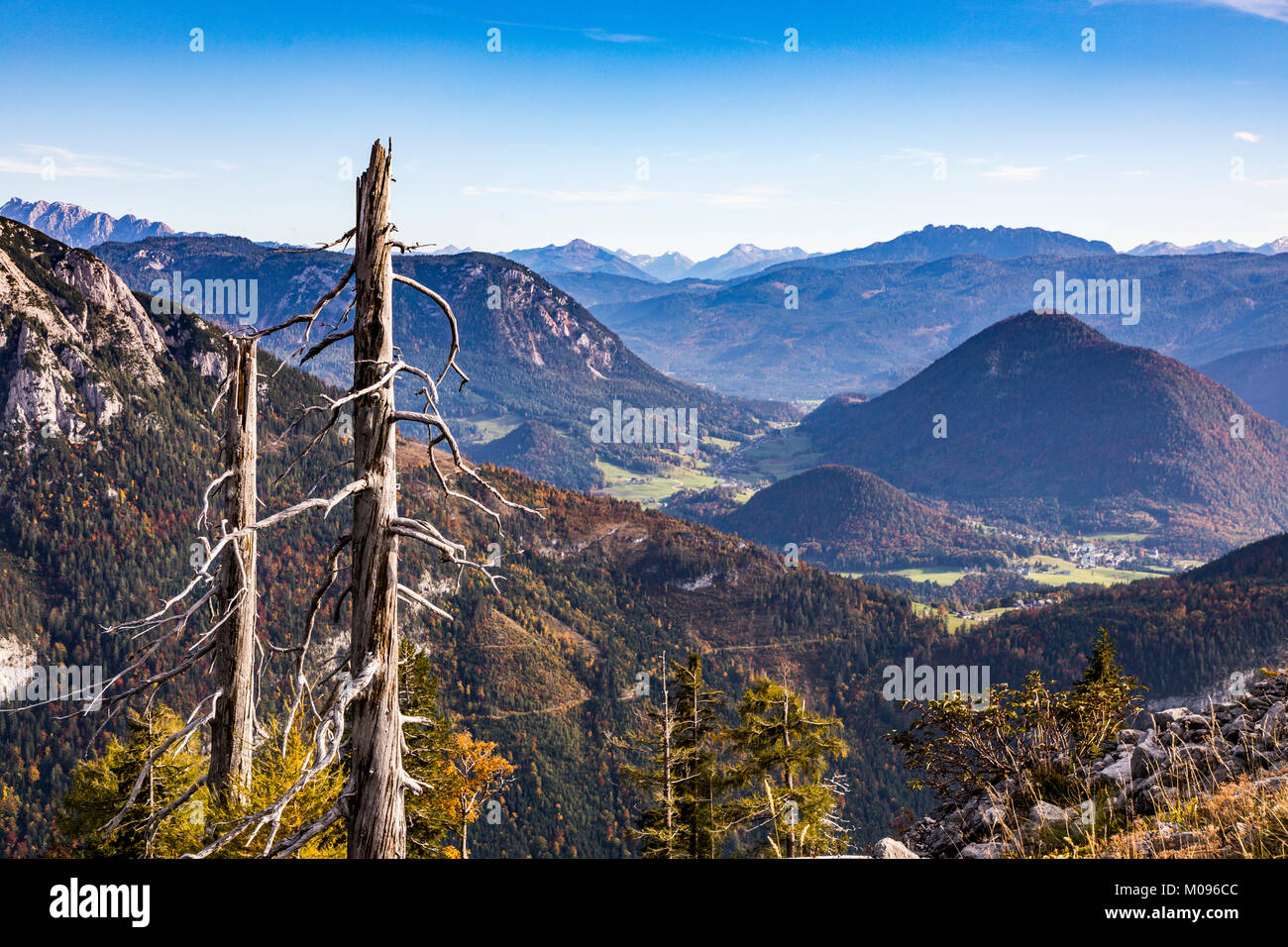 Blick von der Loser in Altaussee, Bad Aussee, Steiermark, Österreich, Stockfoto