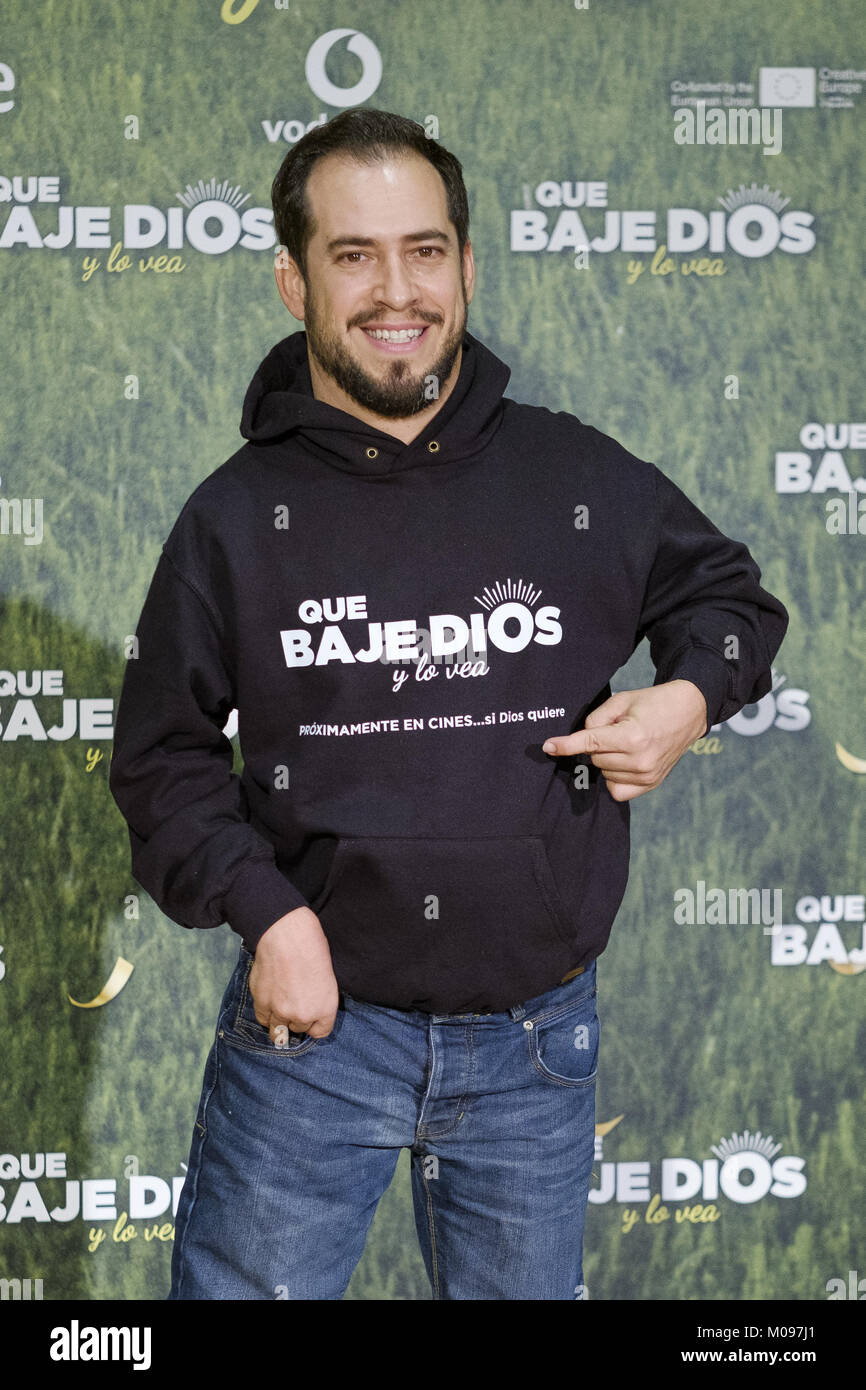 "Baje Dios Y Lo Que Vea' Fotoshooting bei Urso Hotel in Madrid mit: El Langui Wo: Madrid, Spanien Wann: 19 Dec 2017 Credit: Oscar Gonzalez/WENN.com Stockfoto